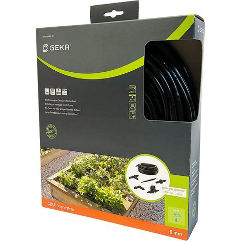 GEKA Drip System 6 mm Set d'irrigation potager et massif, 15 m (1/4)