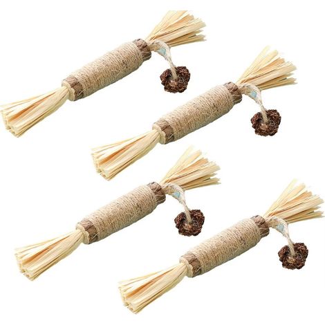 Bâtons Mâcher Chat,Baton Chat Catnip,Bâtons Cataire,Baton Chat Herbe,Chat Molaire BâTon Interactif,Jouets Herbe à Chat Bâtons,Baton Chat Jouet,Bâton De Chat(4PCS)