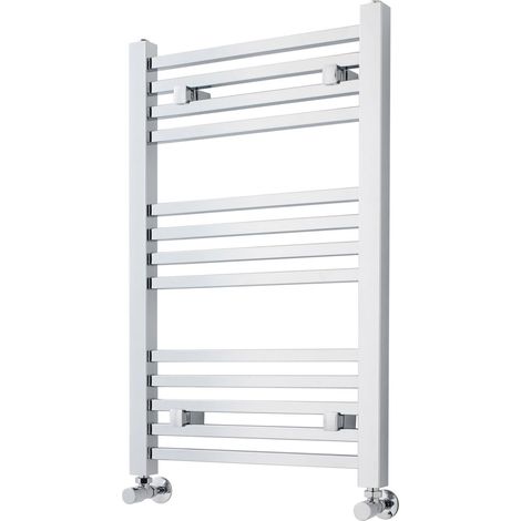 Nuie Level Square Bar Ladder Towel Rail 800mm H x 500mm W - Chrome (1/4)