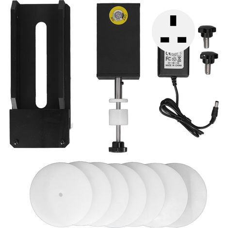 Support de nettoyage ultrasonique pour vinyles, porte-disques électrique rotatif, laveur de 33 tours, 100-240V avec prise UK, accessoire de lavage pour LP (1/5)