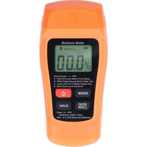 Humidimètre pour Bois, MT18 Détecteur D'humidité Numérique à Broche avec écran LCD pour Bois de Chauffage, Cloison Sèche, Bois, Papier, Détection de Fuites d'eau (1/5)