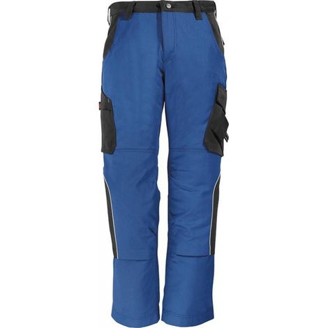 Pantalon de travail Bruno, 300 g/qm, Taille  58, royal/noir (1/2)