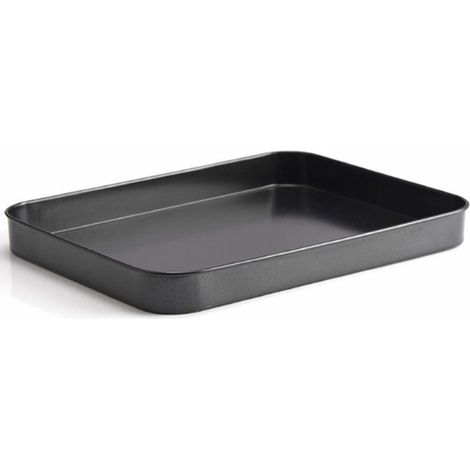 Bandeja para horno GABRIELLE Mini de acero inoxidable - Bandeja pequeña para horno - Rectangular - Para hornear, cocinar y servir - 24,6 x 18,8 x 2,3 cm