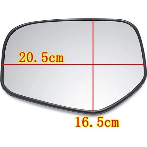 1 white ABS+ glass car right-side heated rearview mirror side wing reversing mirror suitable (1/4)