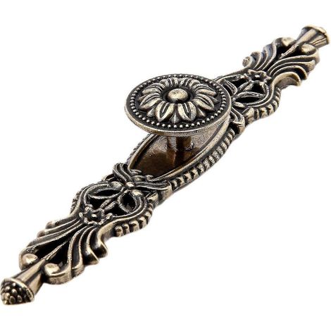 Poignée de porte rétro en bronze antique, idéale pour meubles de cuisine, placards et armoires. (1/5)