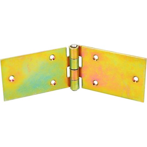 KOTARBAU Charnière de coffre - 150 x 50 mm - Galvanisée - Jaune - Charnière de porte - 2 ailes - Qualité supérieure (1/5)