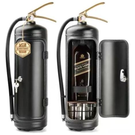 Minibar extincteur, cave à vin, cadeau idéal pour homme, noir (1/4)