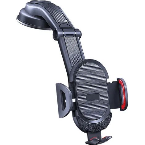 Soporte universal para teléfono de coche con ventosa, giratorio 360°, para parabrisas y salpicadero, compatible con smartphones de 4 a 6 pulgadas, color rojo. (1/4)