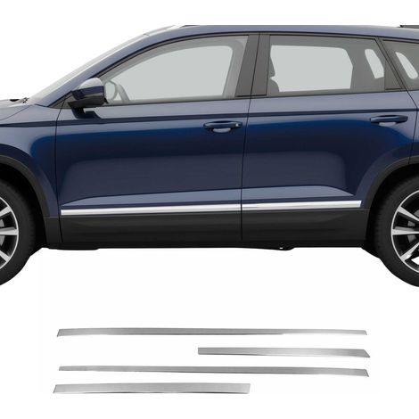 OMAC Garniture Baguette de Porte latérale pour Skoda Karoq 2017-2026 Acier INOX 4Pcs (1/5)