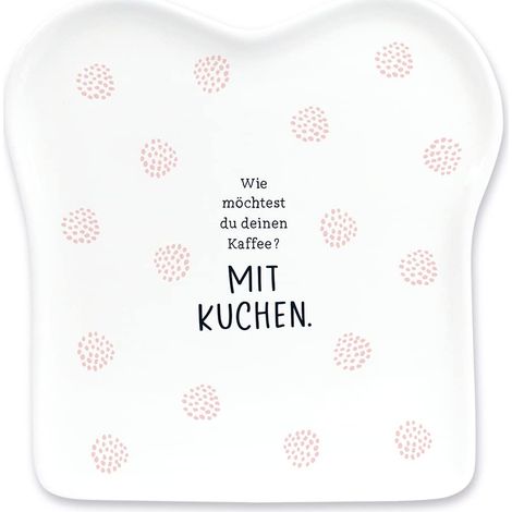 Assiette à toast en porcelaine avec inscription en allemand (1/4)