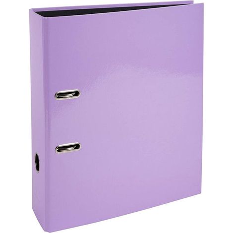 Classeur à levier en carton mauve Prem Touch Aquarel Exacompta A4 - dos 8 cm (1/3)