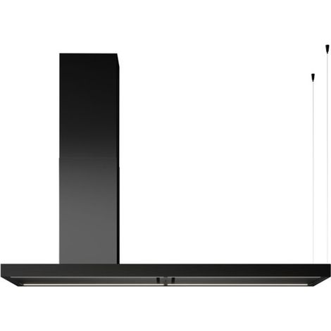Hotte îlot 175 cm – Aspiration périmétrale – Débit d'air 800 m³/h – 4 vitesses – Éclairage LED – Classe C – Finition noire – Falmec (1/5)