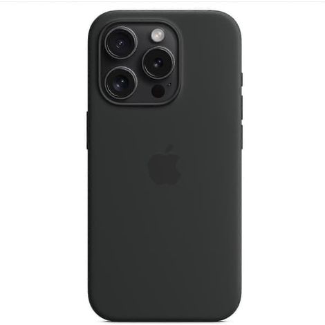 Étui en silicone pour iPhone 15 Pro, compatible MagSafe, noir [BT] 693