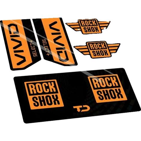 Pegatinas de vinilo resistente, diseños personalizables, color naranja fluorescente. (1/2)