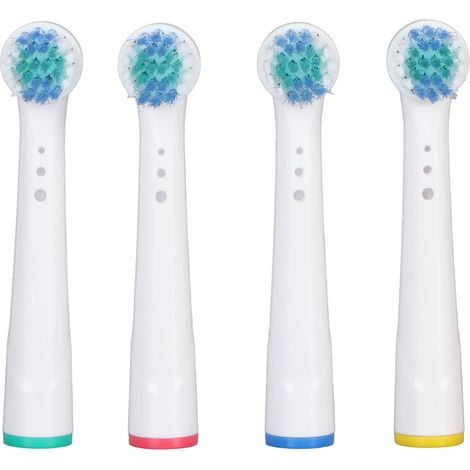 Lot de 4 têtes de rechange pour brosse à dents électrique, poils souples, compatibles Oral B Braun D10 D16 DB4510 DB4010 (1/5)