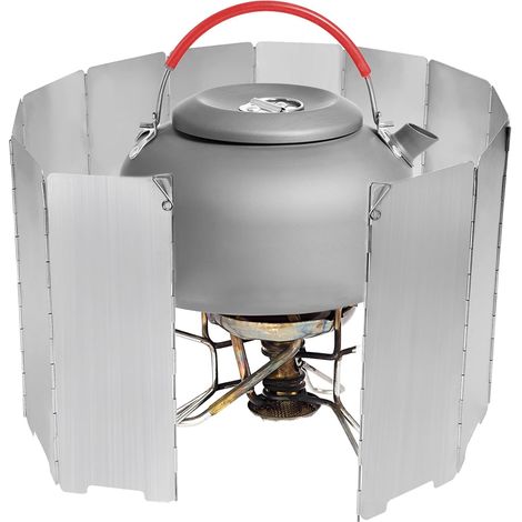 Pare-Vent Pliable Aluminium Pare Vent Rechaud Gaz Paravent Brise-Vent de Camping Plaques pare-Brise de Camping (1/5)