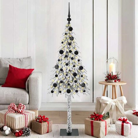vidaXL Árbol de Navidad White 150 cm PE y Acero (1/5)