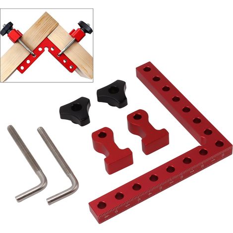 Règle de positionnement à 90 degrés, équerre de serrage pour le travail du bois, fixation de planches à emboîter, équerre de serrage pour cadres photo, équerre de serrage en alliage d'aluminium, style (1/5)
