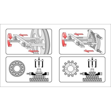 YATO YT-0640 - extractor de dos piernas con gancho de la mandíbula (1/3)