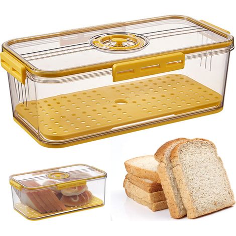 Scatola per il pane da appoggio in cucina, contenitore ermetico per conservare il pane, timer con coperchio, porta pane per pane fatto in casa, panini, bagel, pagnotte