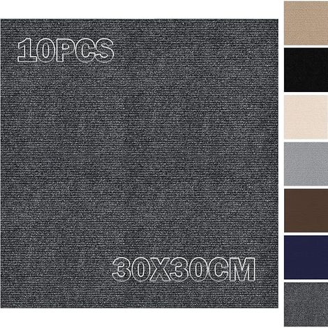Self Adhesive Carpet Tiles 30 x 30 cm Carpet with Backing Cutting Mat Office Apartment Activities (1/5)