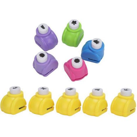 Perforatrice À Papier - Lot De 10 Pièces - Diamètre De Coupe 1,2 Cm - Pour Scrapbooking Cartes Et Loisirs Créatifs - ABS Et Alliage (1/5)