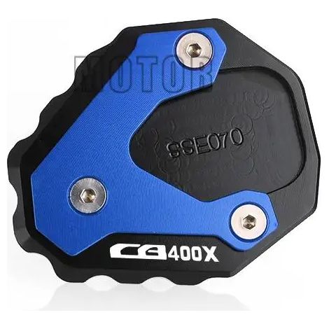 (Bleu CB400x) Compatible avec HONDA CB500X CB 500X CB500 X 2017-2021 Moto CNC - Plaque d'extension de béquille latérale - Support de béquille maxpower (1/4)