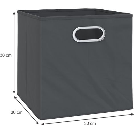 Faltbox 30x30 , Anthrazit, 30 x 30 cm 4er Set, Vicco