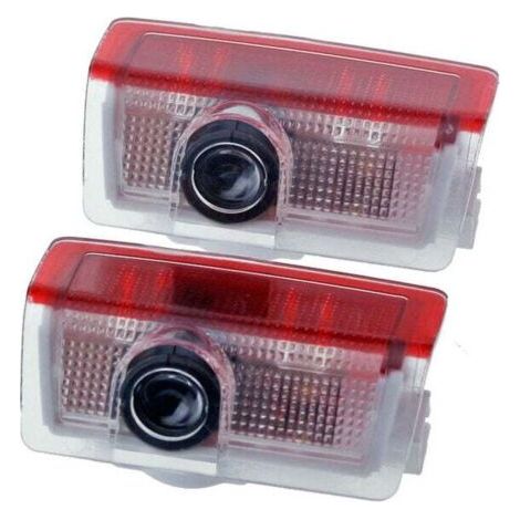 Lot de 2 projecteurs de logo de portière de voiture - Compatible avec Benz A B C E M G GL GLA GLC GLE GLS Classe 4dr W205 W213 W176 W166 W212 (1/4)