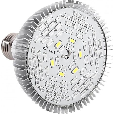 Vtizikl Lampe LED E27 à spectre complet pour culture de plantes, éclairage horticole pour jardin, 78 LED, 50 W