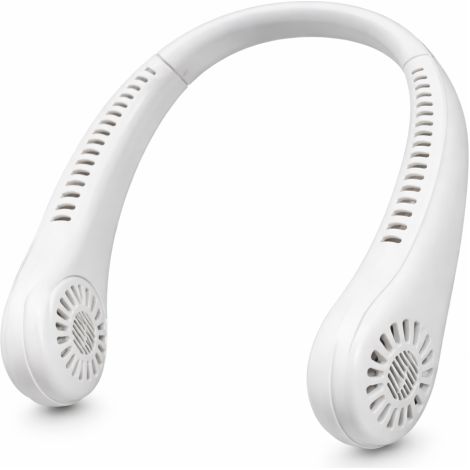 VENTEO - Ventilateur Tour De Cou Portable Rechargeable Flux D'air 360° 3 Vitesses Silencieuses Rafraîchissement Léger (1/5)