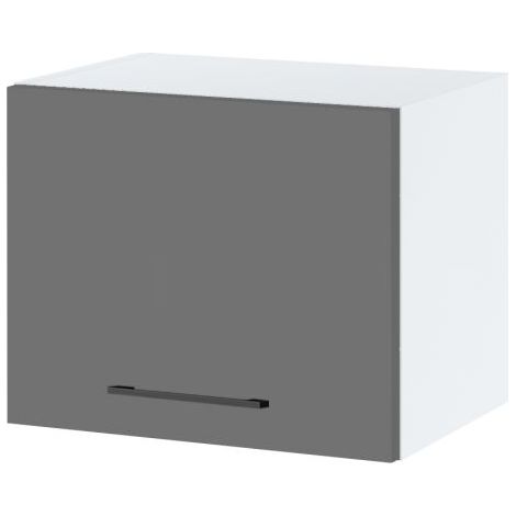 Meuble haut SLIM de cuisine Lovia Gris Mat 1 porte relevable L 45 cm - Porte avec poignée apparente Grey