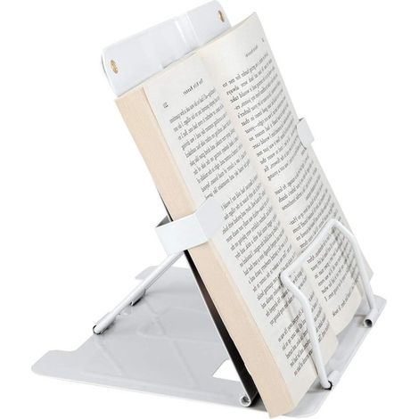 Support de lecture en métal réglable - Porte-recettes hexagonal - Blanc (1/5)