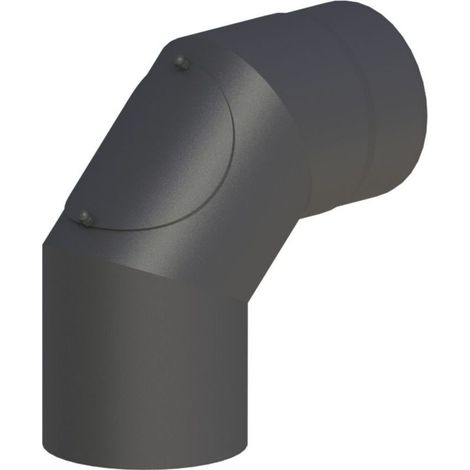 Coude 90° tuyau de poêle Ø 180 mm avec trappe