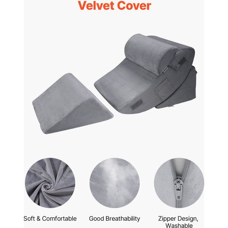 Coussin Incliné Lit - Oreiller Triangulaire Orthopédique Réglable (1/5)