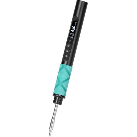 Mini saldatore elettrico intelligente, schermo OLED 0,91 pollici, corpo lega di alluminio, doppia alimentazione e controllo temperatura