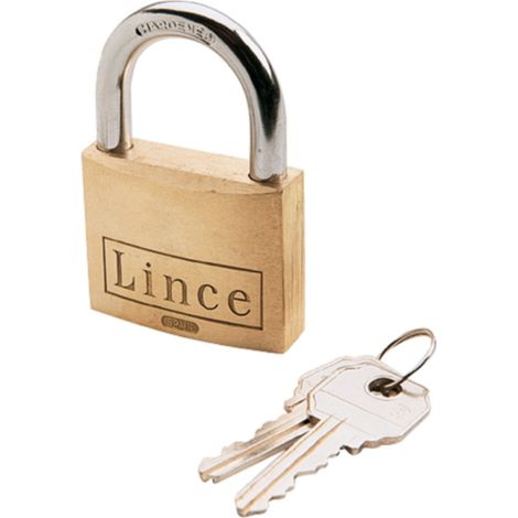 Candado Seguridad  30Mm Arco Extra Largo Laton Lince