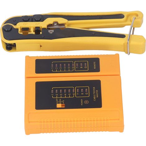 Pince à sertir réseau 3 en 1 TU-N5684A RJ45, pince à cliquet universelle pour terminaux téléphoniques + kit de testeur de réseau TU-468L (1/5)