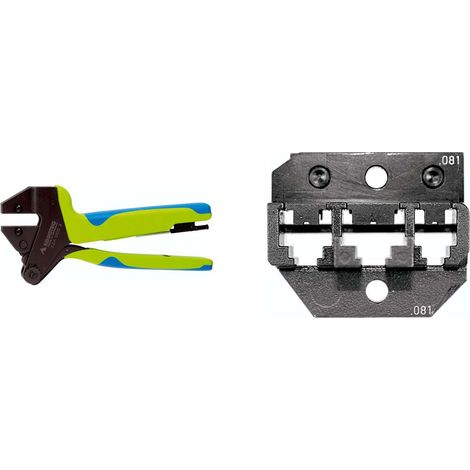 624 081 3 0 K1 Rennsteig Werkzeuge GmbH Crimpzange PEW12 für Molexstecker (kurze Bauform), ungeschirmt inkl. Crimpeinsatz-Datenstecker - 1 Stück