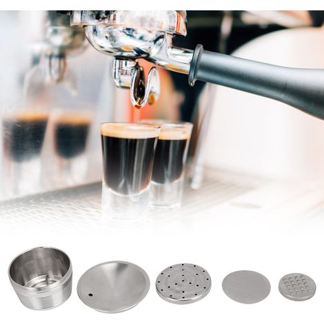 Filtre à café rechargeable et réutilisable en acier inoxydable, compatible avec les capsules Nescafé Dolce (1/5)