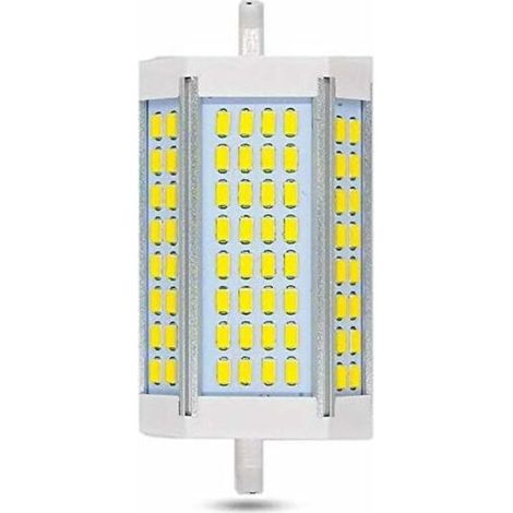 R7S LED 118mm 30W Bombilla regulable 3000lm Blanco frío 6000K R7S J118 200W Equivalente a lápiz halógeno de 300W Brillo de 200 grados R7S 118mm Bombilla LED regulable para lámpara de pared/lámpara de