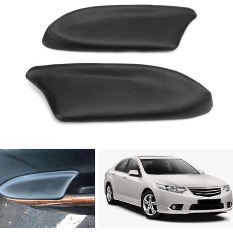 Une paire de housses d'accoudoirs de portières avant pour Honda Accord 2008-2012, noires. (1/5)