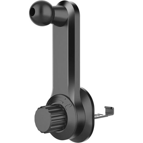 Gancho de extensión para coche, soporte para teléfono móvil, soporte redondo para rejilla de ventilación, accesorios, negro, rótula de 17 mm -Crezuo