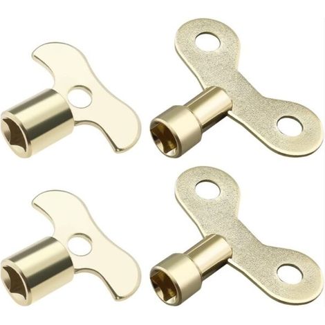 YMYNY 4pcs Clé de Robinet Clé de Vanne de Radiateur 6mm 7mm Clés d'ouverture Carrées Bouton d'eau Interrupteur Clé Multifonctionnelle Outil de Plombier pour Usine Jardin Lieu Public Maison (1/4)