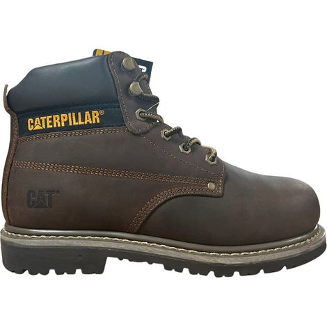 Caterpillar – Bottes de sécurité S3 HRO SRA – Tige cuir nubuck résistant à l'eau – Semelle antiperforation acier – Pointure 46