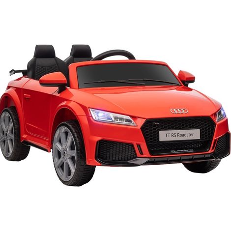 Voiture électrique enfant 12V rouge avec télécommande 2,4G, LED, musique et fonction marche arrière pour 3-5 ans (1/5)