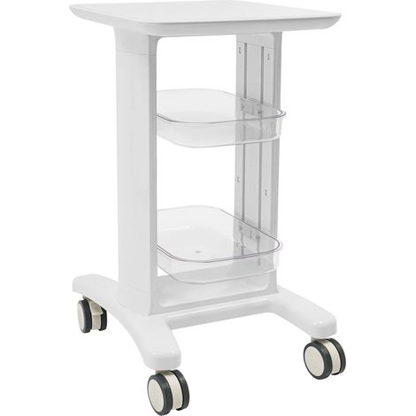 Chariot de rangement à 3 niveaux, chariot roulant portable sans assemblage, capacité de 50 kg, Chariot médical pour salon de beauté professionnel, spa, bureau, clinique