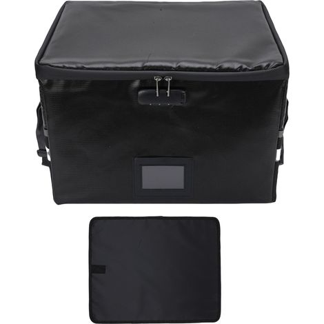 Boîte Documents Organisateur Fichiers Pluie et Feu Étanche Coque Dure Portable Pliable Classement Rangement Armoire avec Poignée (1/5)