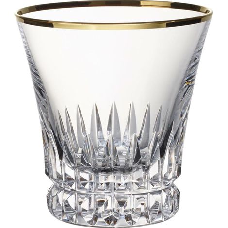 lot de verres à eau avec bord doré Grand Royal Gold, verres à eau de 200 ml, verre cristallin, transparent (1/3)