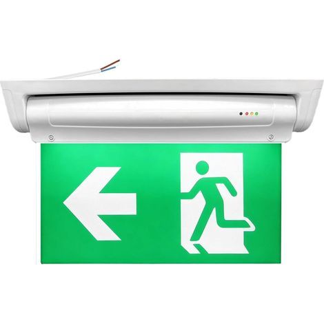 Exit Panel, LED, 3-hour Battery, Pictogram, ABS, PC, Desktop (1/5)